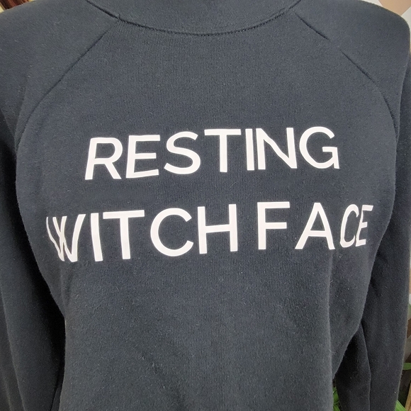 Witchy Gray Crew Neck Sweater Size S/M - Picture 2 of 5